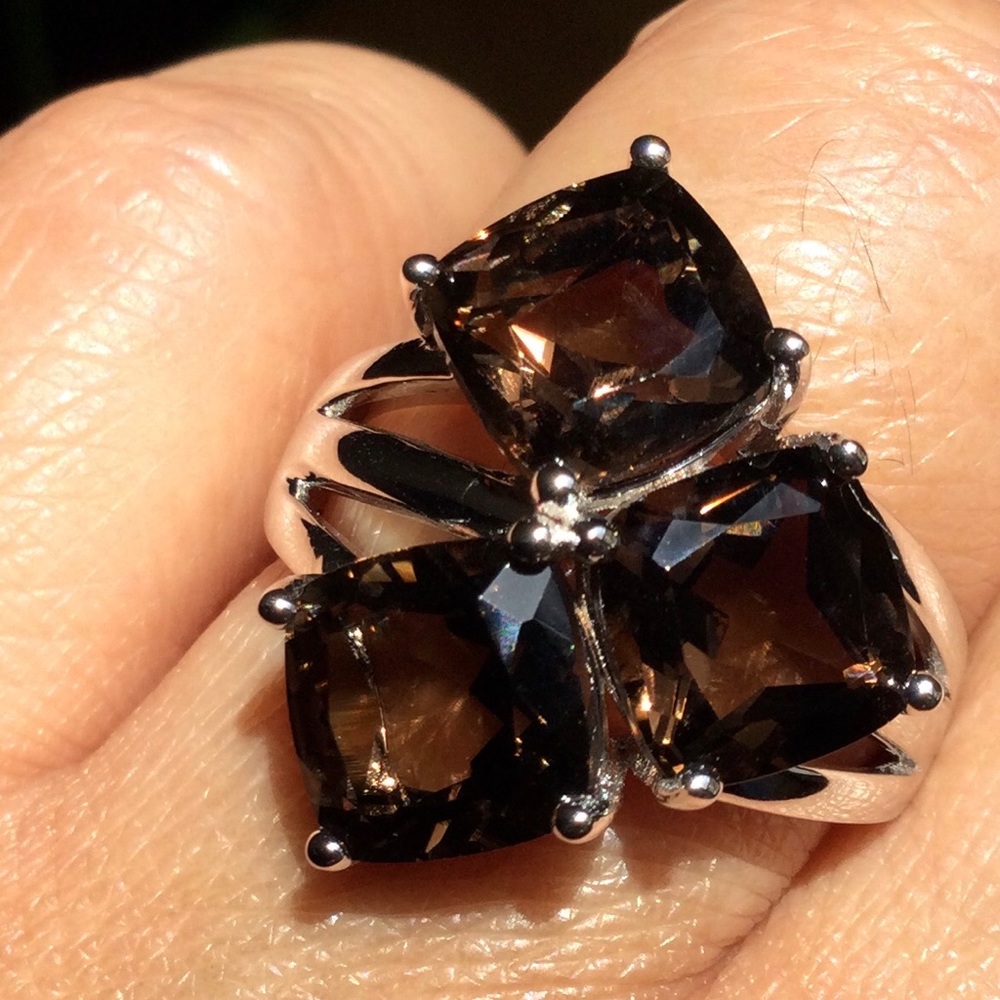 6.39CT Smoky Quartz 925 Sterling Silver